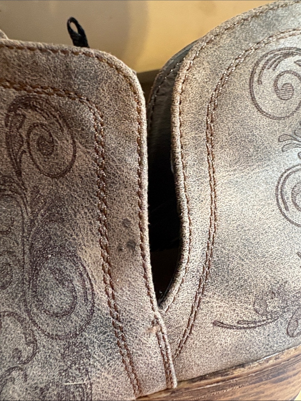 Roper Ava Brown Western Cutout Ankle Boots Women’s Size 11 Like new - Picture 6 of 6